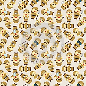Adventurer people seamless pattern