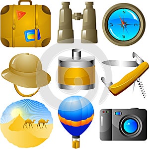 Adventures icon set