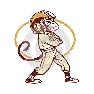 Adventurous Monkey Engaging in Rocketry Fun