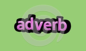 ADVERB writing vector design on a green background photo