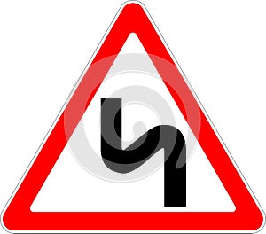 Adverse camber road sign