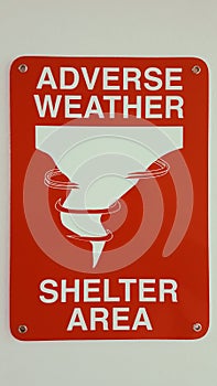 Adverse Weather Shelter Area Sign