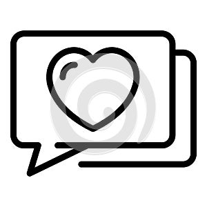 Adverstising chat icon, outline style