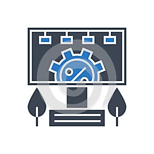 Adverting Service Vector Glyph Icon