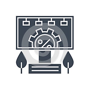 Adverting Service Vector Glyph Icon
