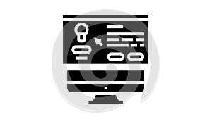 advertis pop-up window glyph icon animation