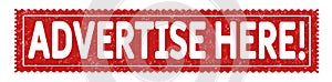 Advertise here grunge rubber stamp