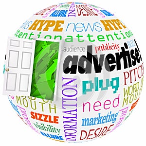 Advertise Marketing Word Globe Planet Business Exposure Growth