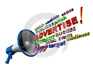 Advertise megaphone words