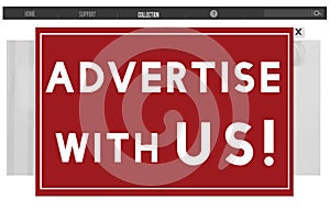 Advertise With Us Commercial Branding Persuade Concept photo