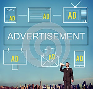 Advertisement ADS Commercial Marketing Advertising Branding Concept