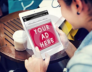 Advertisement Advertising Commercial Tablet Concept