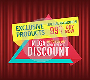 Hot Price Poster, Exclusive Offer, Business Vector