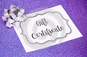 Advertisement for Gift Certificates