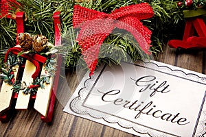 Advertisement for Gift Certificates photo