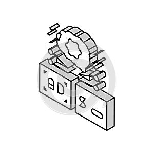 advertiser of ad placement isometric icon vector illustration