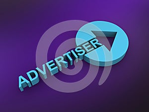 advertiser word on purple