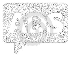Advertisiment Message Polygonal Frame Vector Mesh Illustration