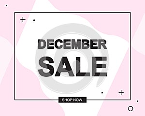 Advertising Banner or Poster with DESEMBER SALE Text