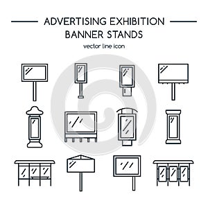 Advertising billboards and banner display, exhibition stands.