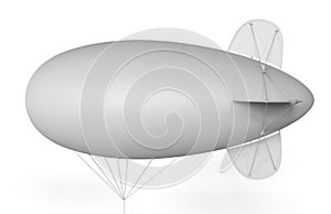 Advertising blank blimp airship,inflatable helium balloon,inflatable zeppelin. 3d render illustration.