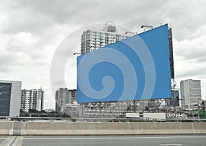 Advertising board in city