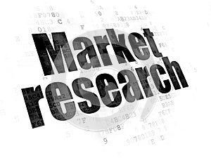 Advertising concept: Market Research on Digital background