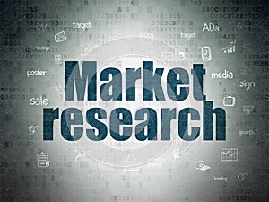 Advertising concept: Market Research on Digital Data Paper background