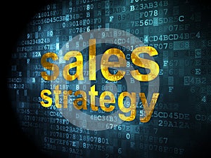 Advertising concept: Sales Strategy on digital background