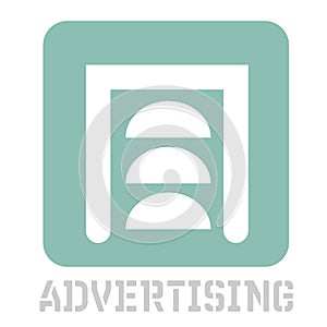 Advertising conceptual graphic icon