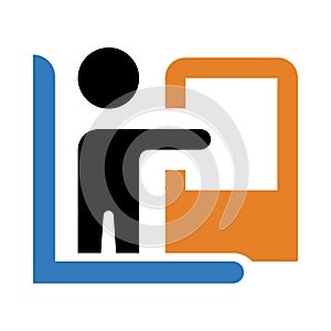 Advertising, demonstrator, exhibitor icon