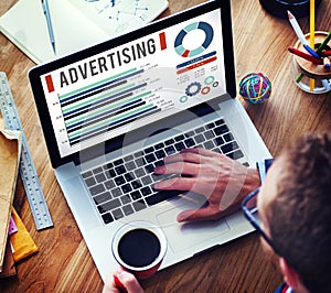 Advertising Digital Marketing Commercial Promotion Concept photo