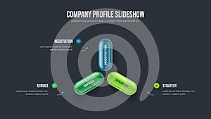 Advertising Plan 3 Element Infographic Slide Template