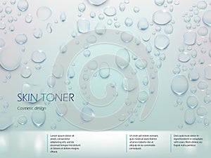 Advertising poster for skin toner