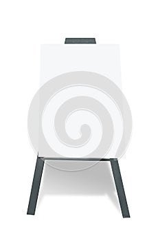 Advertising stand or flip chart or blank artist easel isolated on white