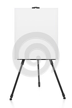 Advertising stand or flip chart or blank artist easel isolated
