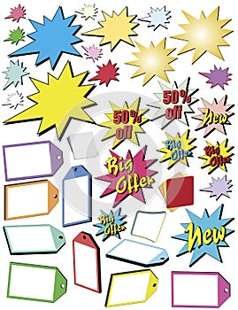 Advertising stars and banners