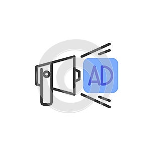 Advertising submission line icon