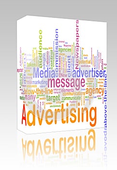 Advertising word cloud box package