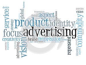 Advertising word cloud
