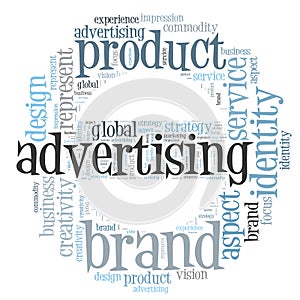 Advertising word cloud