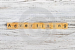 ADVERTISING word made with wooden blocks concept