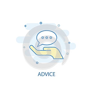 Advice line concept. Simple line icon