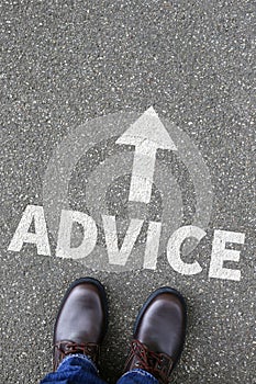 Advice support help assistance business concept problem solution