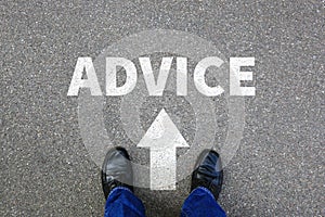 Advice support help service assistance businessman business concept