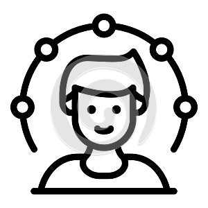 Advisory broker icon, outline style