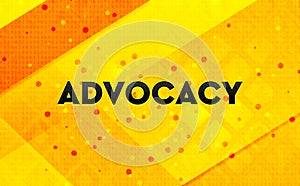 Advocacy abstract digital banner yellow background