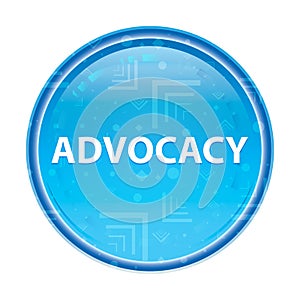 Advocacy floral blue round button photo
