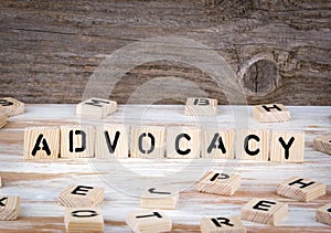 Advocacy from wooden letters