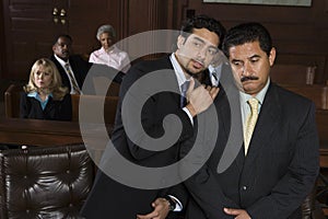 Advocate Sharing A Point With Client photo